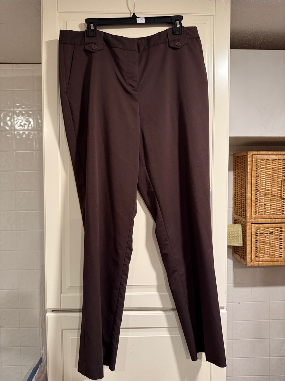 Jaclyn smith Brown High-Rise Straight Leg Dress Pants size 14 6:11